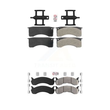 Front Rear Semi-Metallic Disc Brake Pads Kit For Blue Bird International IC Corporation KNF-101588