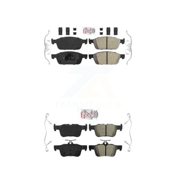 Front Ceramic Rear Semi-Metallic Disc Brake Pads Kit For Ford Escape Lincoln MKC KNF-101591