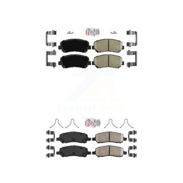 Front Rear Ceramic Disc Brake Pads Kit For 2013-2016 Dodge Dart KNF-101593