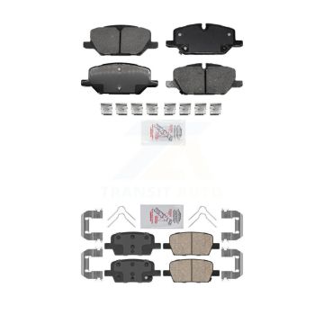 Front Rear Ceramic Disc Brake Pads Kit For 2021-2022 Chevrolet Camaro LT LS with 2.0L KNF-101597