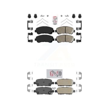 Front Rear Ceramic Disc Brake Pads Kit For Nissan Rogue Sentra Maxima Juke Select KNF-101598