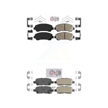 Front Rear Ceramic Disc Brake Pads Kit For Nissan Rogue Sentra Maxima Juke Select KNF-101600