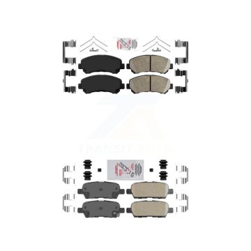 Front Rear Ceramic Disc Brake Pads Kit For Nissan Rogue Sentra Maxima Juke Select KNF-101601