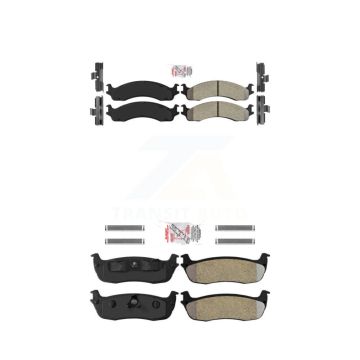 Front Rear Semi-Metallic Disc Brake Pads Kit For Ford F-250 HD KNF-101605