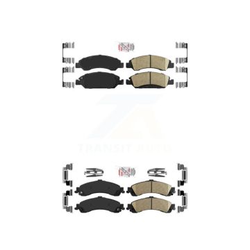 Front Rear Ceramic Disc Brake Pads Kit For 2005-2006 Chevrolet Silverado 1500 GMC Sierra KNF-101616