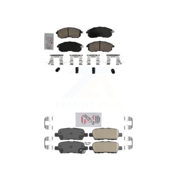 Front Rear Ceramic Disc Brake Pads Kit For Nissan Sentra Altima 350Z INFINITI G35 KNF-101622