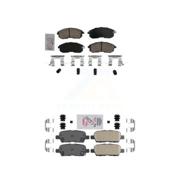 Front Rear Ceramic Disc Brake Pads Kit For Nissan Sentra Altima 350Z INFINITI G35 KNF-101623