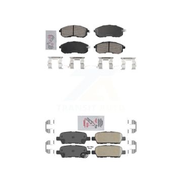 Front Rear Ceramic Disc Brake Pads Kit For Nissan Sentra Altima 350Z INFINITI G35 KNF-101624