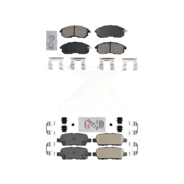 Front Rear Ceramic Disc Brake Pads Kit For Nissan Sentra Altima 350Z INFINITI G35 KNF-101625