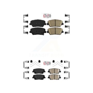 Front Rear Ceramic Disc Brake Pads Kit For 14-15 Kia Sorento With Red Painted Calipers KNF-101646