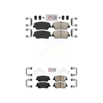 Front Rear Ceramic Disc Brake Pads Kit For 14-15 Kia Sorento With Red Painted Calipers KNF-101647
