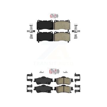 Front Rear Semi-Metallic Disc Brake Pads Kit For 2009 Pontiac G8 GXP KNF-101649