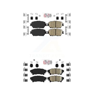 Front Rear Ceramic Disc Brake Pads Kit For 2014 Lexus IS250 C F Sport KNF-101654