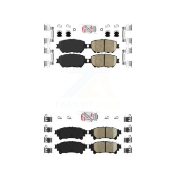 Front Rear Ceramic Disc Brake Pads Kit For 2014 Lexus IS250 C F Sport KNF-101655