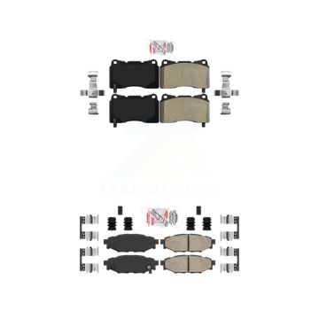 Front Semi-Metallic Rear Ceramic Disc Brake Pads Kit For Subaru WRX KNF-101666