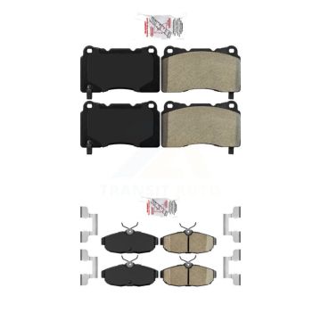 Front Semi-Metallic Rear Ceramic Disc Brake Pads Kit For Ford Mustang KNF-101672