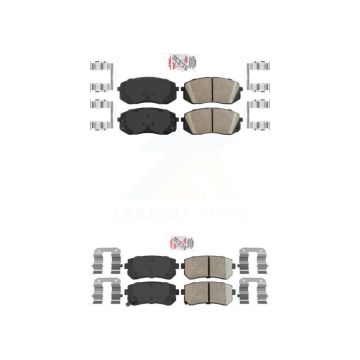 Front Rear Ceramic Disc Brake Pads Kit For 15-16 Hyundai Sonata With Manual Parking KNF-101674