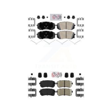 Front Rear Ceramic Disc Brake Pads Kit For 15-16 Hyundai Sonata With Manual Parking KNF-101675