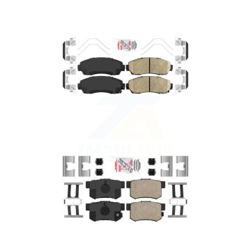 Front Rear Ceramic Disc Brake Pads Kit For Honda Civic Acura RDX KNF-101682
