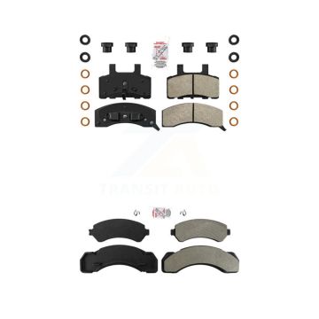 Front Rear Semi-Metallic Disc Brake Pads Kit For 1994 GMC C3500 DRW; From VIN# RJ107933 KNF-101704