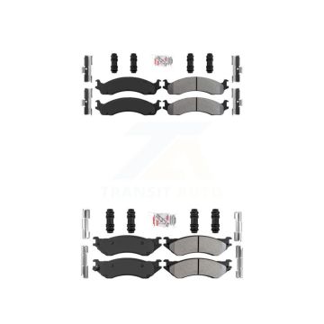 Front Rear Semi-Metallic Disc Brake Pads Kit For 2001-2002 Dodge Ram 2500 3500 KNF-101716