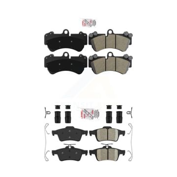 Front Semi-Metallic Rear Ceramic Disc Brake Pads Kit For 2017 Mercedes-Benz G550 4x4 KNF-101719