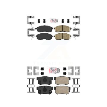Front Rear Ceramic Disc Brake Pads Kit For Suzuki SX4 Crossover KNF-101724