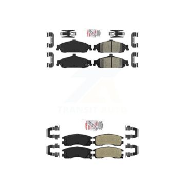 Front Ceramic Rear Semi-Metallic Disc Brake Pads Kit For 1997 Oldsmobile Cutlass KNF-101727