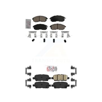 Front Rear Ceramic Disc Brake Pads Kit For 2013-2019 Nissan Sentra KNF-101730