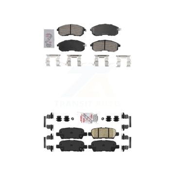 Front Rear Ceramic Disc Brake Pads Kit For 2013-2019 Nissan Sentra KNF-101733