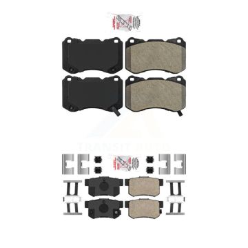 Front Semi-Metallic Rear Ceramic Disc Brake Pads Kit For Acura TL KNF-101746