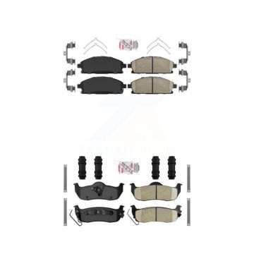 Front Rear Ceramic Disc Brake Pads Kit For 2004 Nissan Pathfinder KNF-101752
