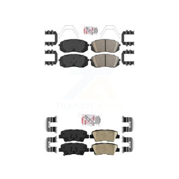 Front Rear Ceramic Disc Brake Pads Kit For 16 Hyundai Sonata With Electric Parking KNF-101762