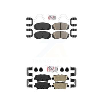 Front Rear Ceramic Disc Brake Pads Kit For 16 Hyundai Sonata With Electric Parking KNF-101763