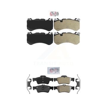 Front Rear Semi-Metallic Disc Brake Pads Kit For 2010-2011 Mercedes-Benz SL65 AMG KNF-101767