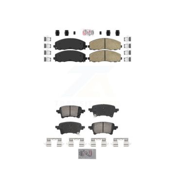 Front Rear Ceramic Disc Brake Pads Kit For Jeep Wrangler Gladiator KNF-101795