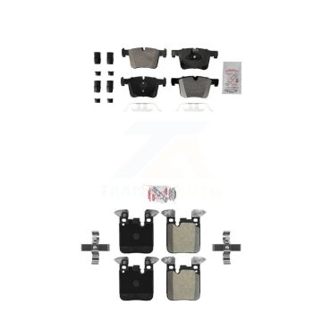 Front Rear Semi-Metallic Disc Brake Pads Kit For BMW 328i With 345mm Diameter Rotor KNF-101801