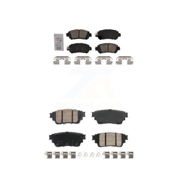 Front Rear Ceramic Disc Brake Pads Kit For 2021-2023 Nissan Kicks Drum rear brakes KNF-101810