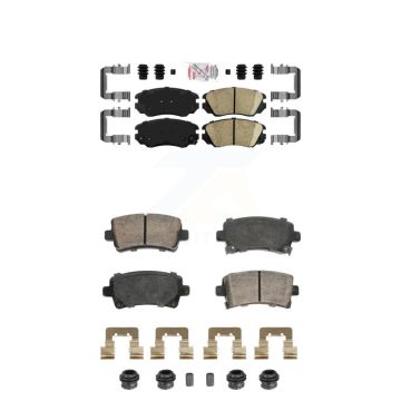 Front Rear Ceramic Disc Brake Pads Kit For Buick Chevrolet Malibu LaCrosse Regal Saab 9-5 KNF-101814