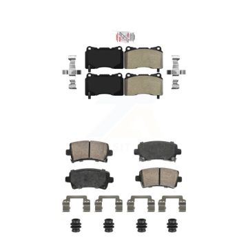 Front Semi-Metallic Rear Ceramic Disc Brake Pads Kit For Buick Regal Cadillac XTS Saab KNF-101815