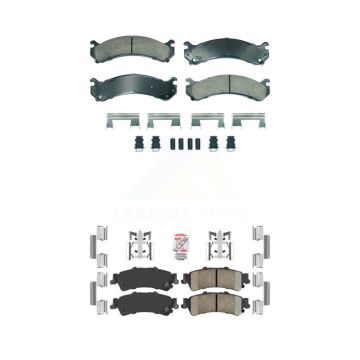 Front Rear Ceramic Disc Brake Pads Kit For Cadillac DTS DeVille GMC Sierra 3500 KNF-101820