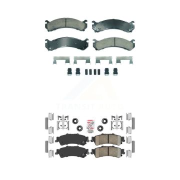 Front Rear Ceramic Disc Brake Pads Kit For Cadillac DTS DeVille GMC Sierra 3500 KNF-101822