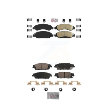 Front Rear Ceramic Disc Brake Pads Kit For GMC Chevrolet Sierra 1500 Silverado Tahoe XL KNF-101832