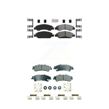 Front Rear Semi-Metallic Disc Brake Pads Kit For Chevrolet GMC Silverado 1500 Sierra KNF-101839