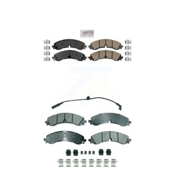 Front Ceramic Rear Semi-Metallic Disc Brake Pads Kit For GMC Chevrolet Sierra 2500 HD KNF-101853