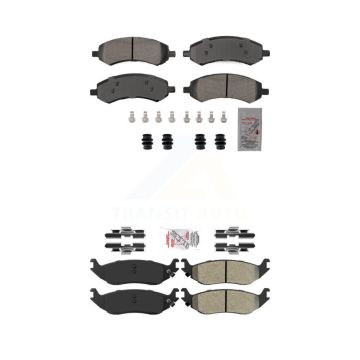 Front Rear Semi-Metallic Disc Brake Pads Kit For Ram 1500 Classic Dodge Chrysler Aspen KNF-101864