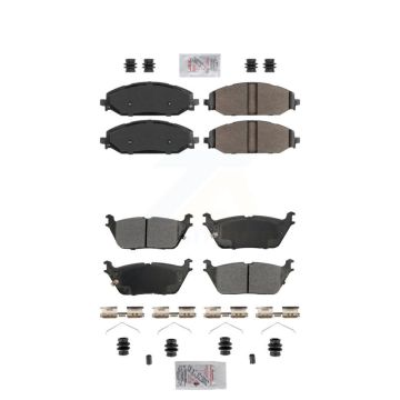 Front Rear Semi-Metallic Disc Brake Pads Kit For Ram 1500 Jeep Wagoneer Grand L KNF-101866
