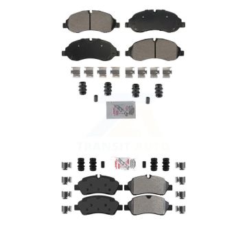 Front Rear Semi-Metallic Disc Brake Pads Kit For Ford Transit-250 Transit-150 Transit-350 KNF-101873