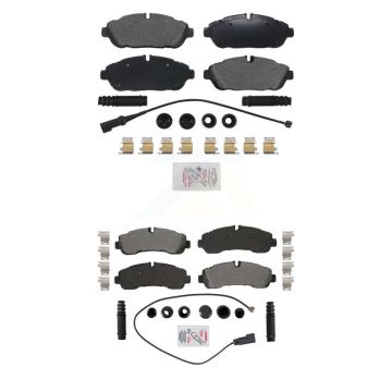 Front Rear Semi-Metallic Disc Brake Pads Kit For Ford Transit-350 HD AWD KNF-101876