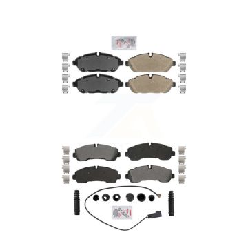 Front Rear Semi-Metallic Disc Brake Pads Kit For Ford Transit-350 HD AWD KNF-101878